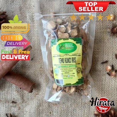 

50GRAM TEMU KUNCI IRIS KERING PACK ASLI OBAT HERBAL JAMU BUMBU DAPUR MASAK ALAMI REMPAH JSR 50GRAM