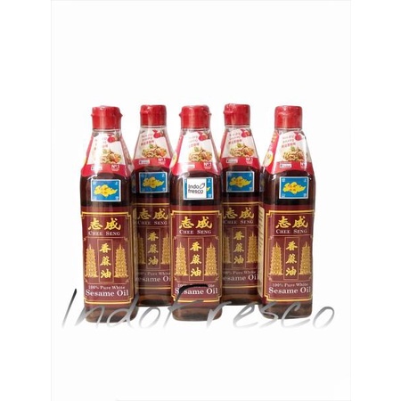 

Cheeseng Pure White Sesame Oil- Chee Seng Minyak Wijen Pagoda 375 Ml 050