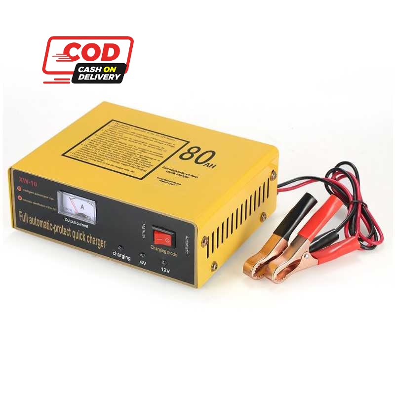 Adaptor Charger Cas Ces Casan Cesan Carger Aki Mobil Motor Portabel  Lead Acid 140W 6V/12V 80AH UrbanRoad - MF1