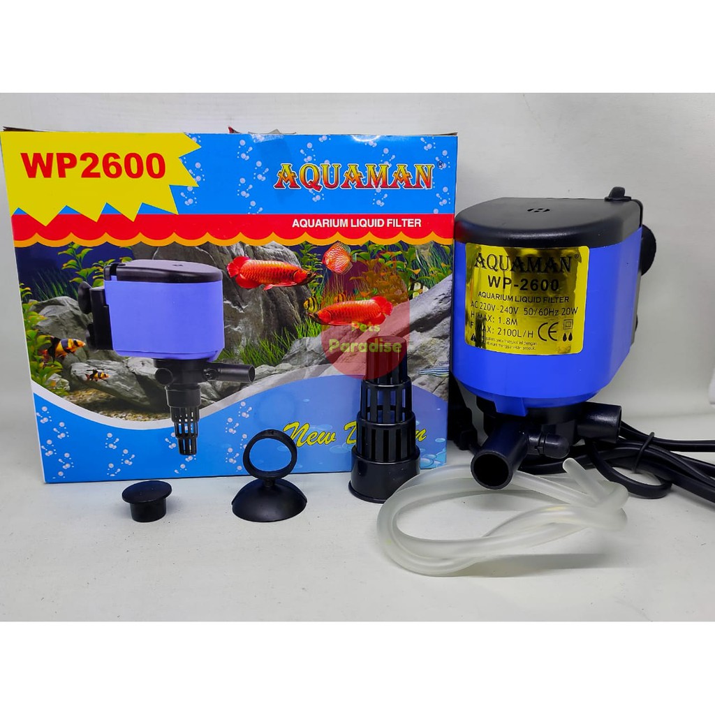 POMPA CELUP AQUAMAN WP 2600 WP-2600 AQUARIUM AQUASCAPE LOW WATT/RENDAH