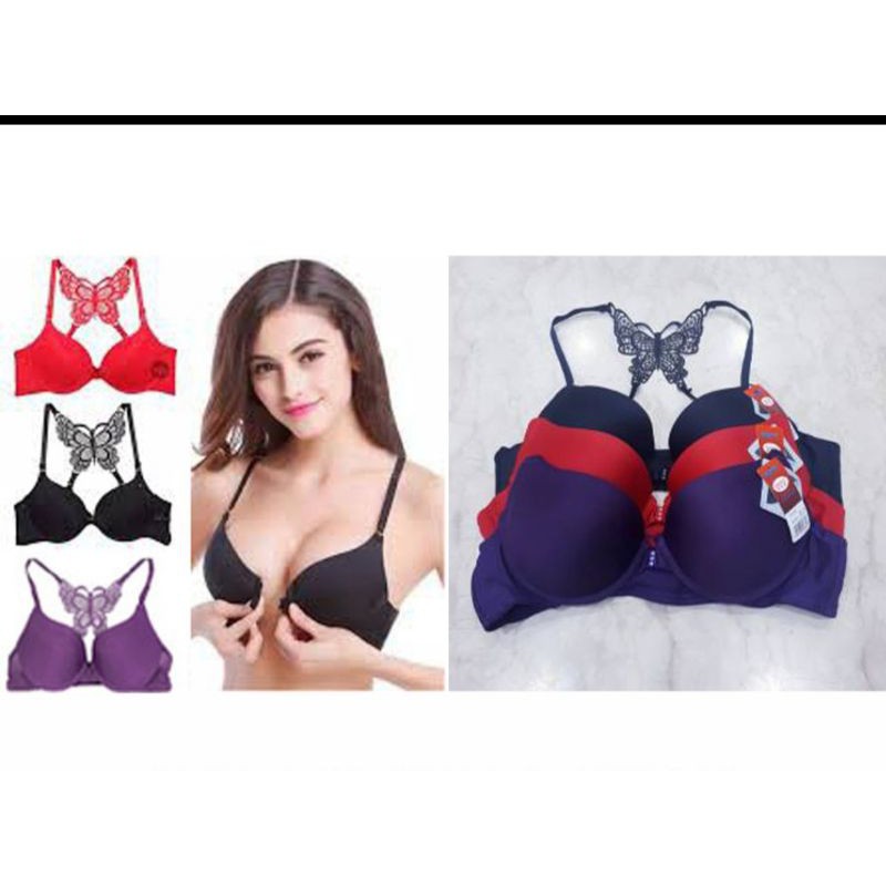 Bra/BH Kait Depan Motif Kupu-kupu
