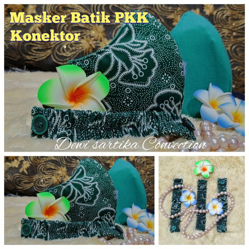 Grosir Masker batik PKK nasional 3ply 2in1