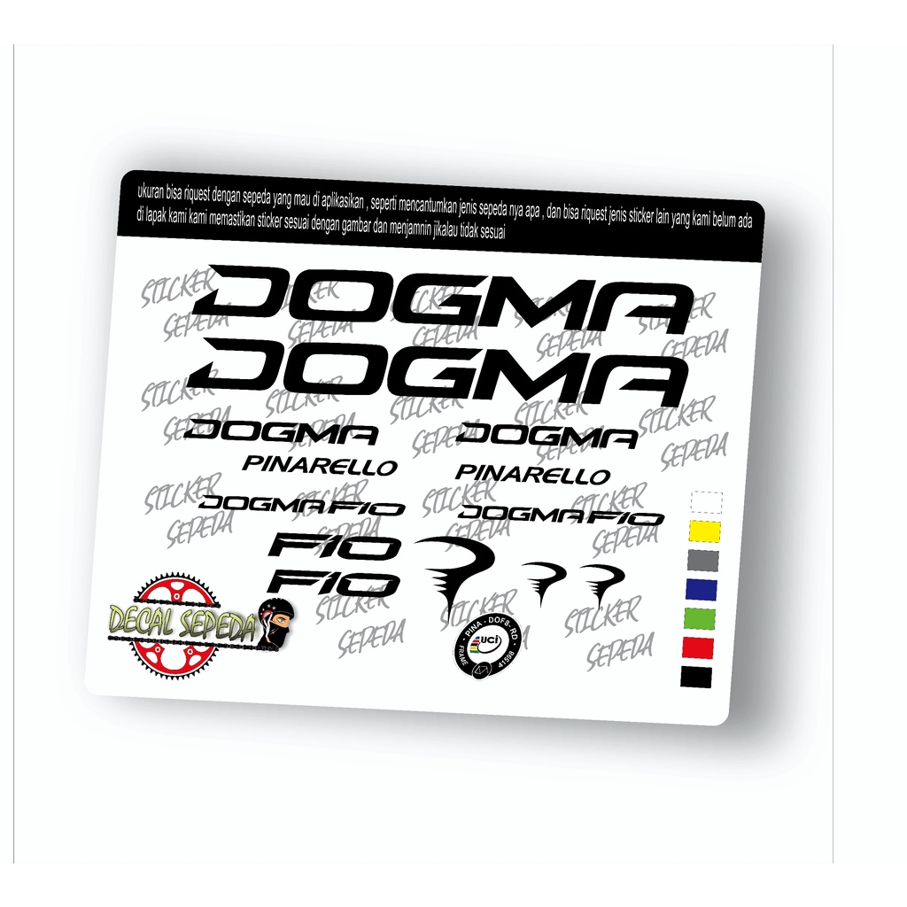 decal sepeda dogma  - sticker sepeda dogma full cutting