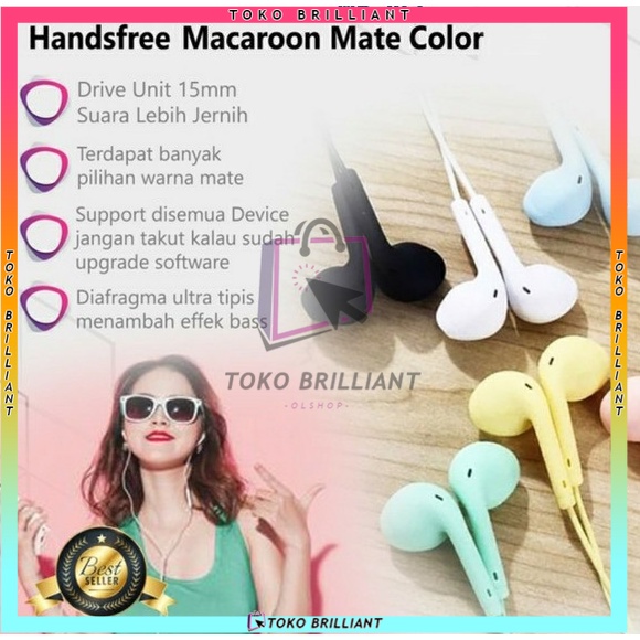 [𝐌𝐞𝐧𝐞𝐫𝐢𝐦𝐚 𝐂𝐎𝐃] Macaron New Handsfree Headset U19 Macaron Packing Plastik Handset Handsfree U19 packing Plastik