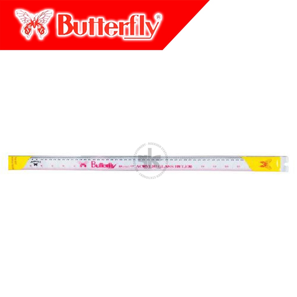 

Butterfly Ruler Penggaris Mika 40cm Polos BT-40