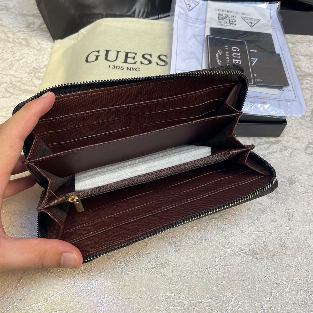 Dompet GUESS Panjang FULLSET / Dompet Kulit Dompet Lipat Long Wallet Dompet Panjang