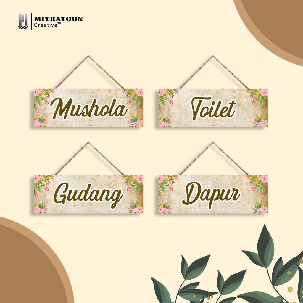 

MITRATOON Sign Board Papan Teks Custom Size 10x29cm