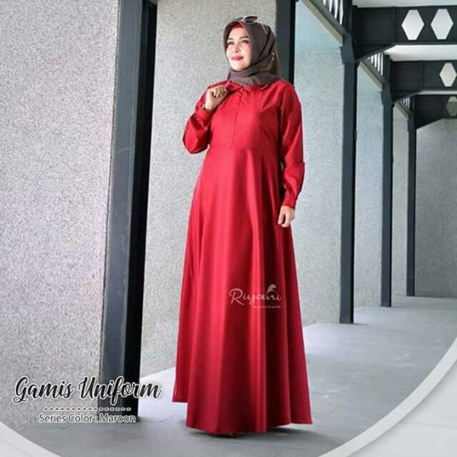 Gamis Uniform Toyobo Warna by Riyani