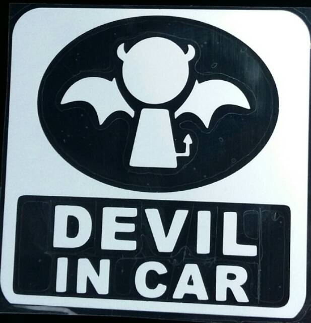 Sign Sticker baby Devil In Car stiker kaca / body mobil baby on board