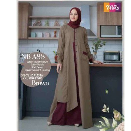 Gamis Nibras NB A88 brown