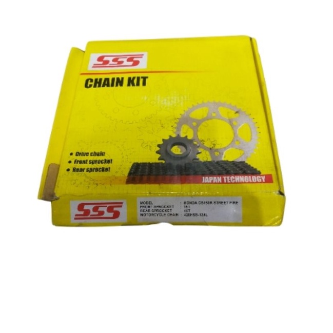 SSS RK CHAIN KIT GEAR SET GERSET PAKET GER DEPAN BELAKANG RANTAI CB150R VIXION MP VERZA BYSON