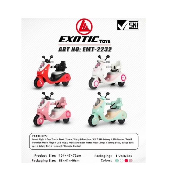 EXOTIC Mainan Motor Aki Anak EMT-2232 Remote