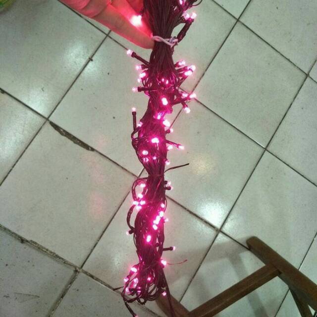 Lampu tumbler /lampu kelap kelip /lampu natal /lampu pink keunguan