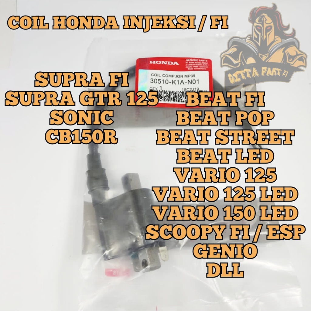 COIL KOIL HONDA KUALITAS ASLI ORIGINAL HONDA AHM PRESISI ARUS PENGAPIAN STABIL TEMBAGA KABEL BESAR BEAT FI BEAT POP BEAT STREET BEAT LED VARIO 125 VARIO 125 LED VARIO 150 LED SCOOPY FI SCOOPY ESP GENIO  SUPRA FI SUPRA GTR 125 SONIC CB 150R  KOIL  DLL