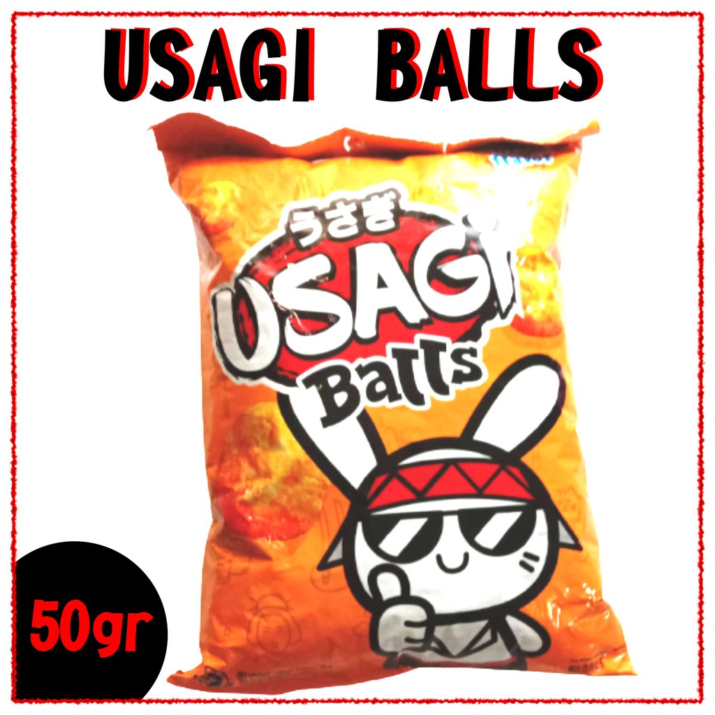 

Usagi Balls Dua Kelinci Snack Makanan Ringan rasa BBQ Cemilan Ciki 50gr