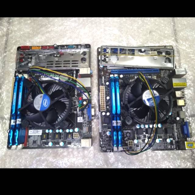 Paket mainboard lga 1155 h61 DDR3 prosesor core i5 2400 ram 16gb plus fan