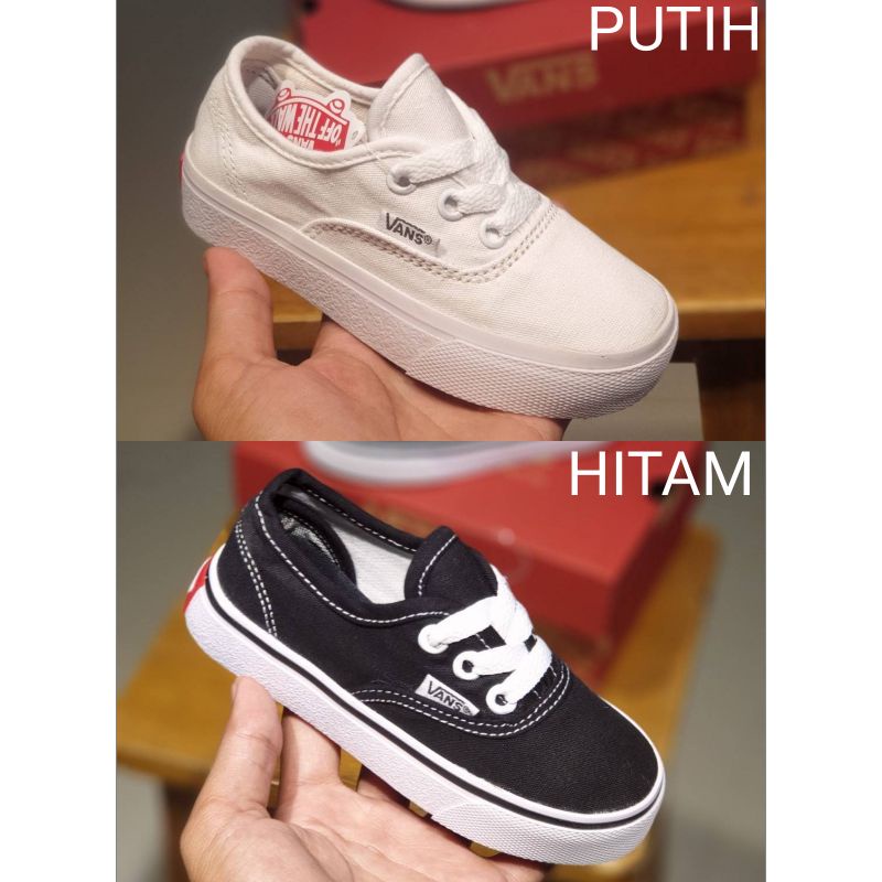 sepatu anak vans authentic kids full putih lucu
