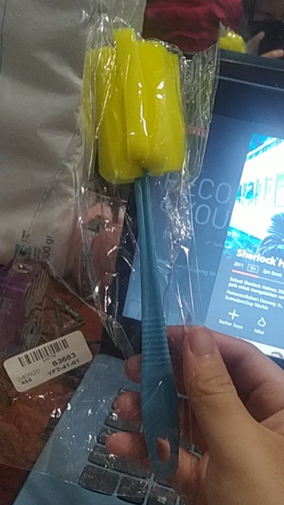 Kitchen Cleaning Tool Long Handle Sponge Wineglass Bottle Coffe Tea Glass Cup Brush