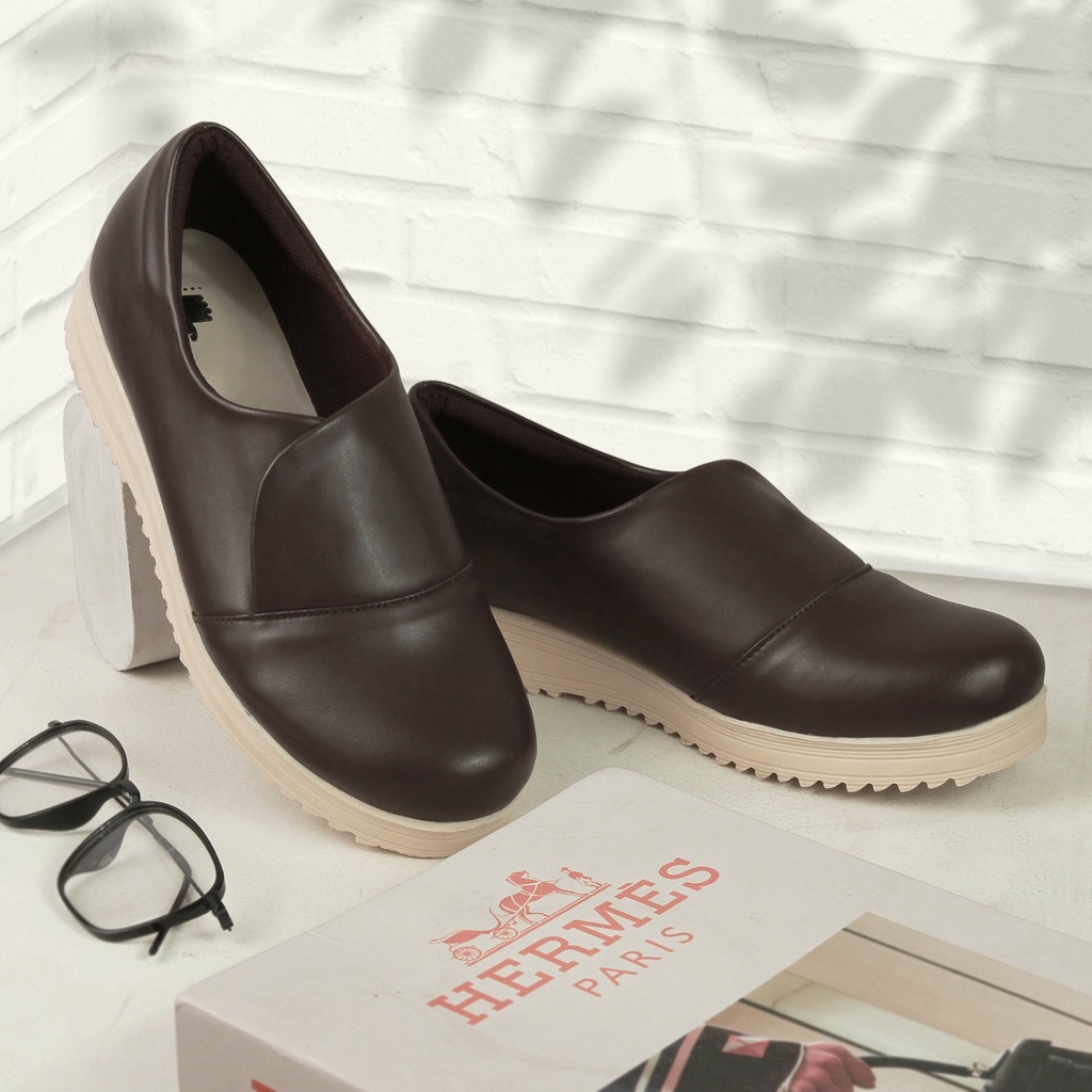 SEPATU WANITA QUIZA TAN COKLAT ORIGINAL CAQEP