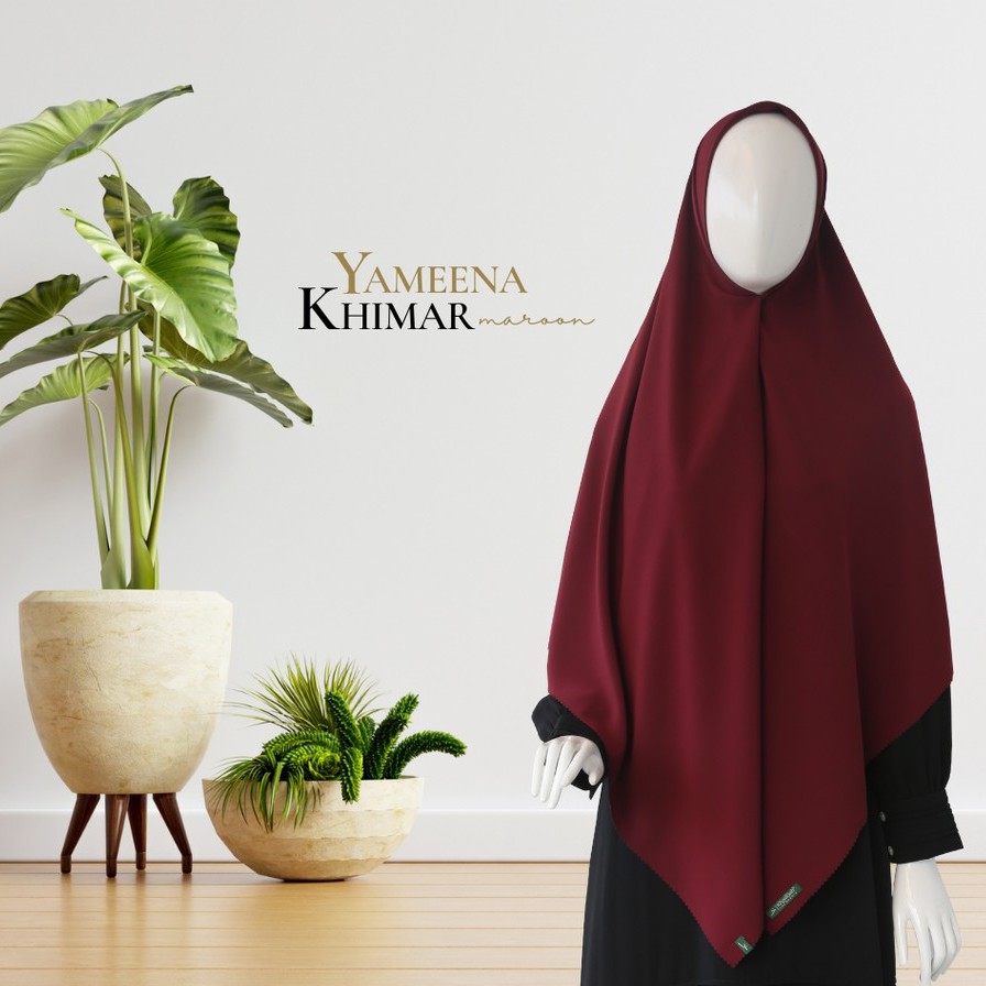 Khadijah Indonesia - Yameena Square Khimar Segi Empat | Hijab syari | Free Cadar