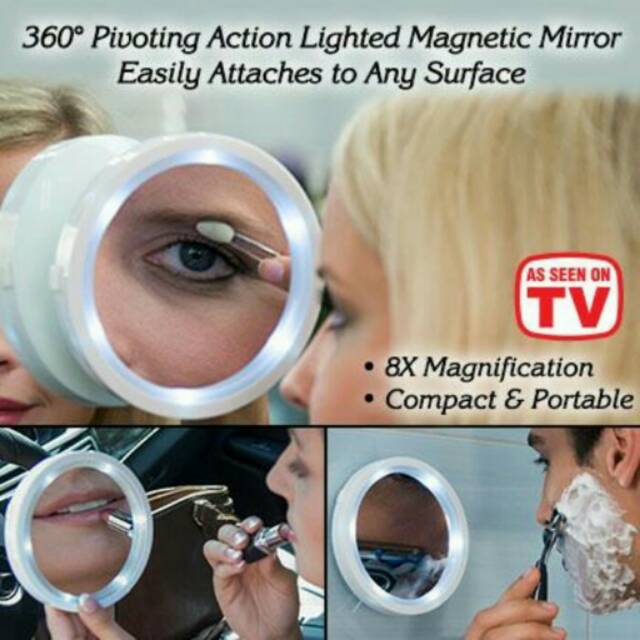 Swivel brite mirror led/ cermin pembesar 5x