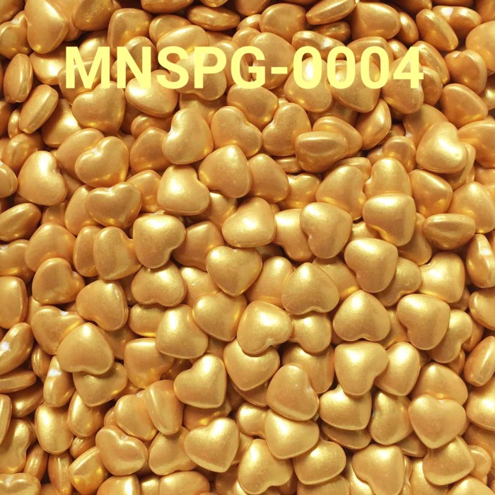 

GR-MNSPG-0001 SPRINKLES TRIMIT SPRINGKEL 10GR HATI BINTANG GOLD EMAS DISKON GEDE