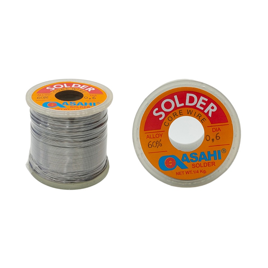 Timah Solder Asahi 0.6mm 1/4kg Timah Gulung 0.6 mm 1/4 kg Grade 60/40 Alloy 250gr