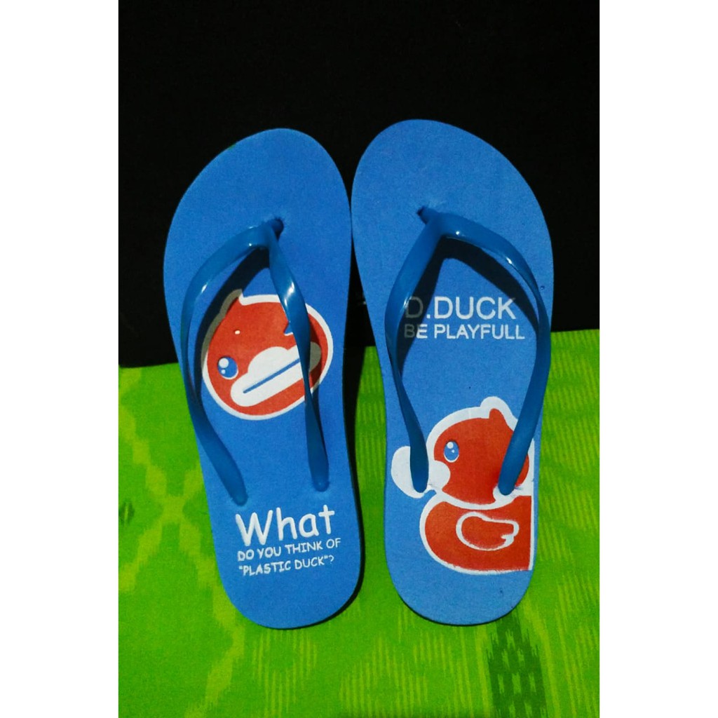 SANDAL JEPIT WANITA MOTIF D'DUCK BE PLAYFULL TERBARU