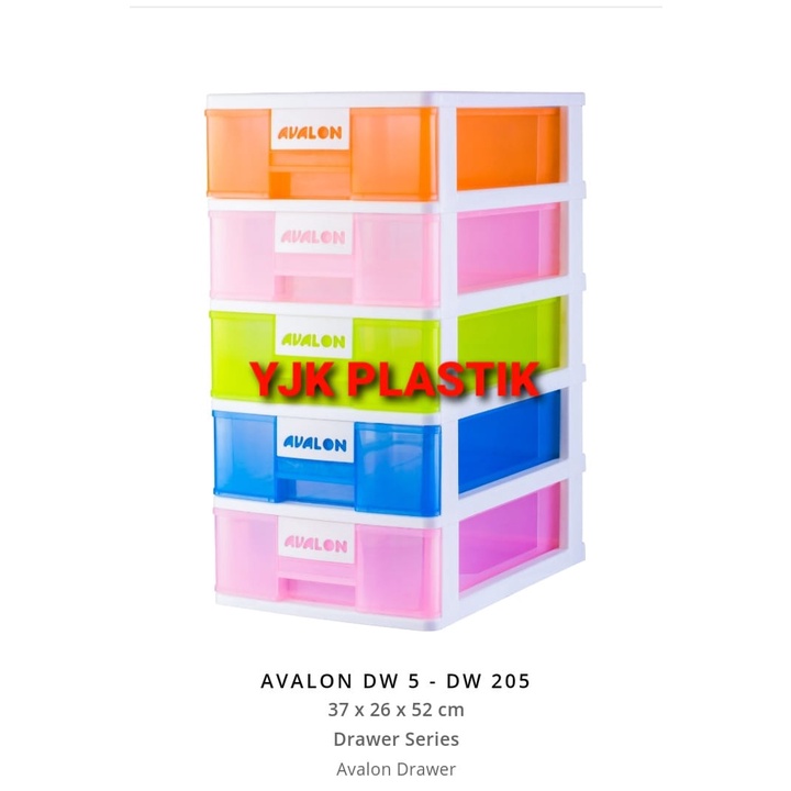 Laci Container Avalon susun 5 Multindo Laci Plastik Susun 5