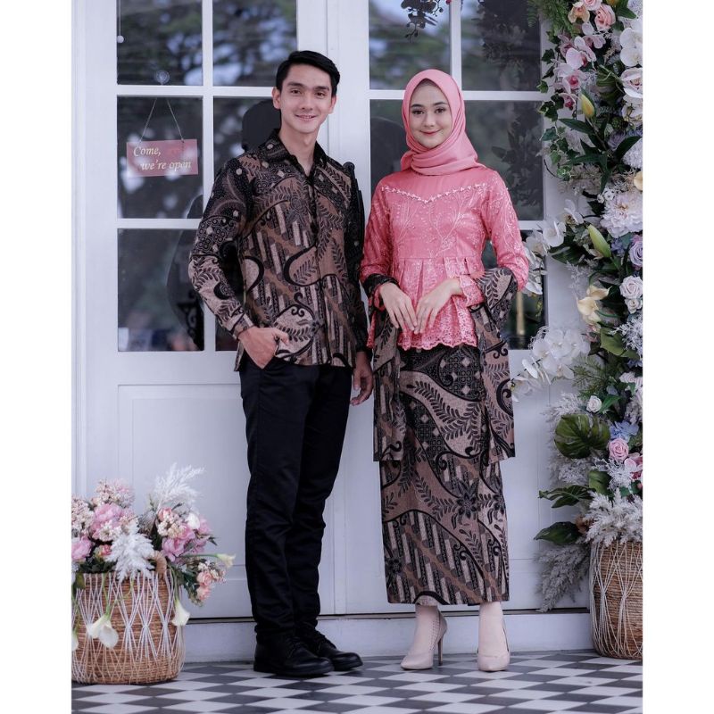 BATIK COUPLE KEBAYA MODERN/COUPLE AS_SYIFA/COUPLE KEBAYA KONDANGAN LAMARAN-KEBAYA WISUDA-COUPLE DUSTY