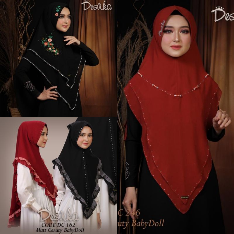 hijab Ceruty ~ ORIGINAL DESVIKA HIJAB COLLECTION ~ Khimar instan Ceruty