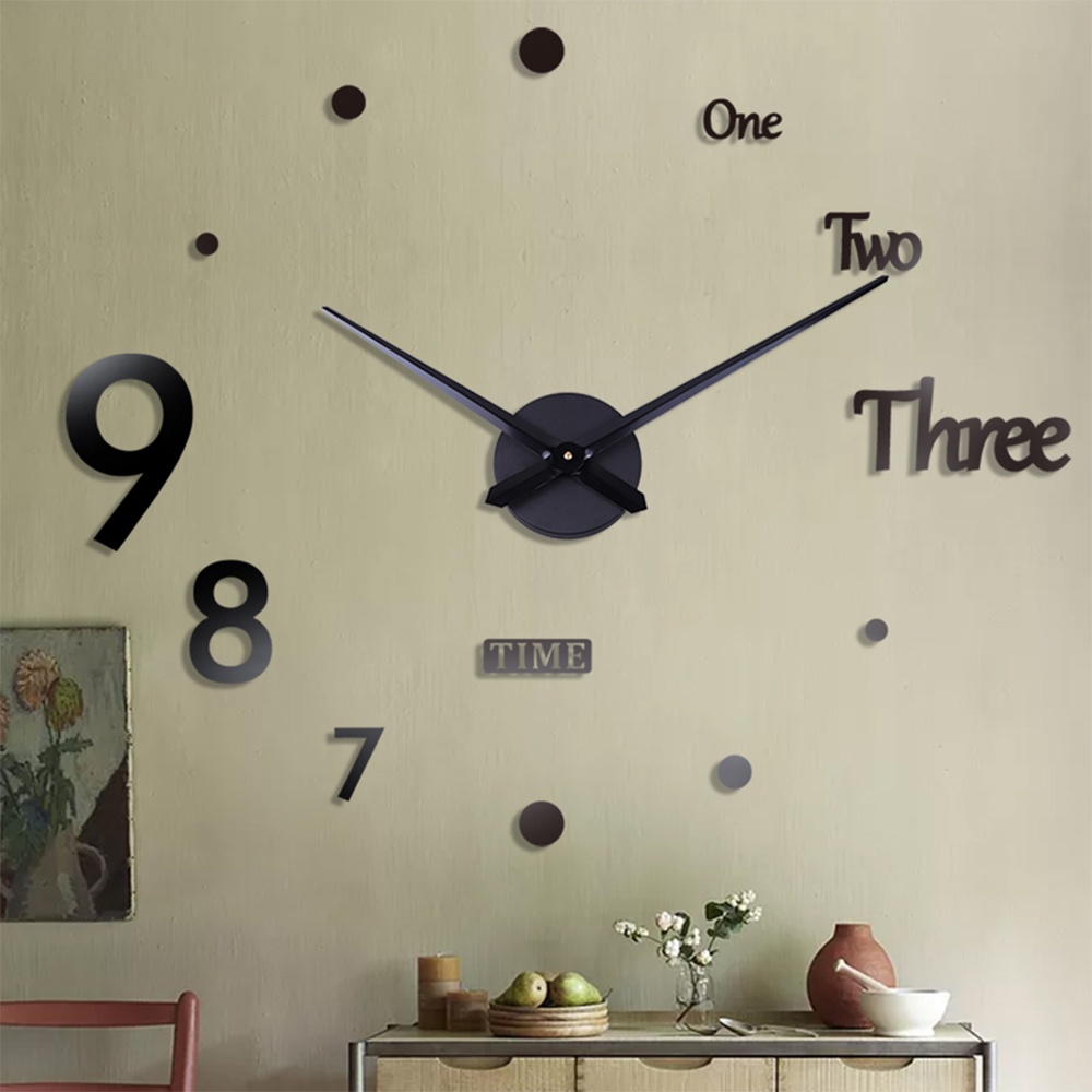 BISA COD! Jam Dinding Besar DIY Giant Wall Clock 100 - 120 cm - Jam Dinding Besar DIY Model One Two Three - LaDolcec Vita - Jam Dinding Besar DIY Giant Wall Clock Model Home Sweet Home - jam dinding karakter lucu unik clasic - jam dinding terbaru