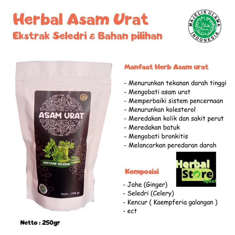 

PROMO HERBAL JAMU ASAM URAT seduh plus ekstrak seledri 250 gr