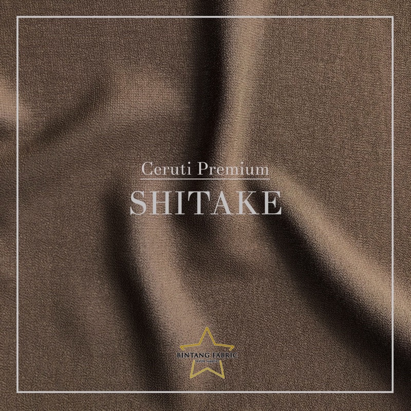 Bahan Kain Ceruti Ceruty Baby doll Premium 1/2 meter-Shitake