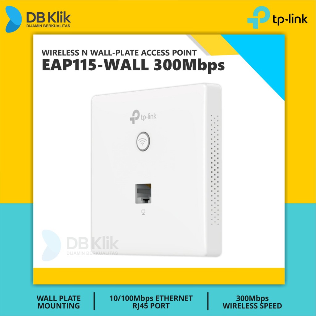 Access Point TP Link EAP115 Wall Plate 300Mbps - TPLink EAP 115 WALL