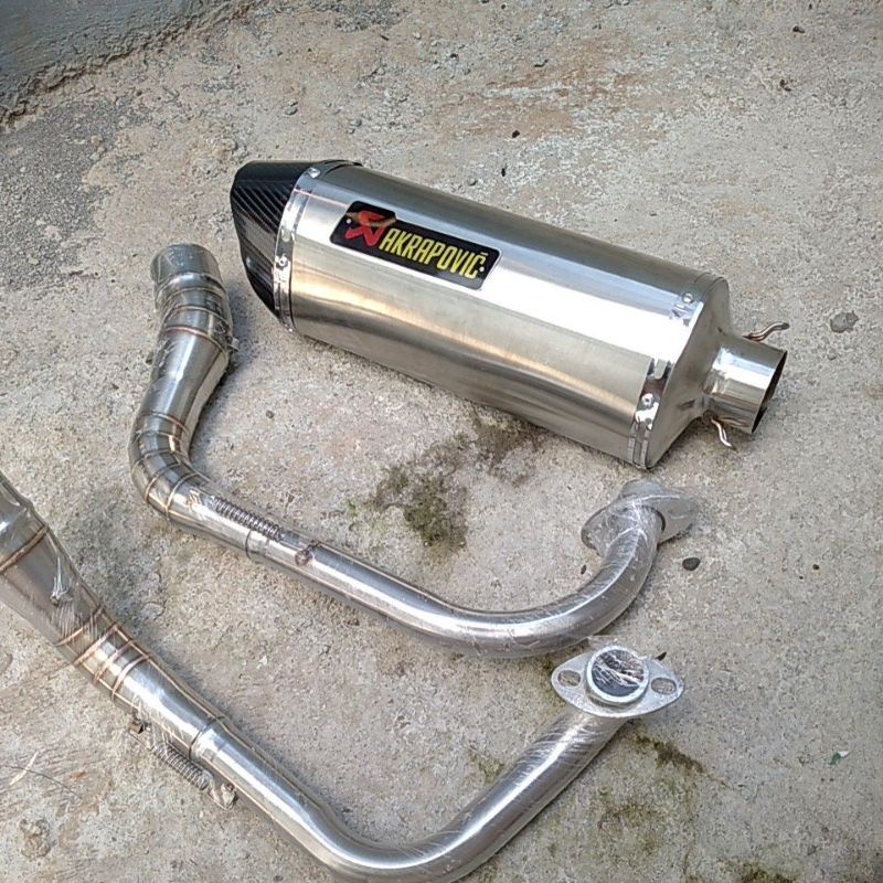 Knalpot racing akrapovic NMAX old/new  AEROX VARIO 125/150  PCX BEAT SCOOPY  fino XRIDE MIO LEXI DLL-2