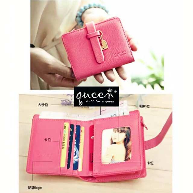 Dompet mini / dompet murah / dompet lipat / dompet wanita Wallet Mini Dompet Lipat Love Dompet Koin