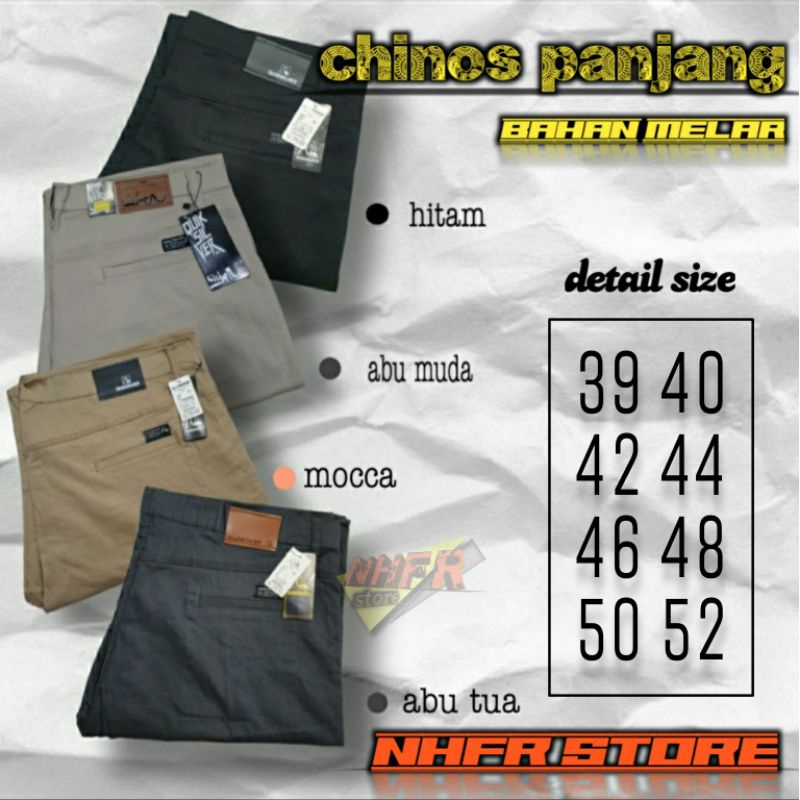 Celana Jumbo Pria Bahan Chino | celana jumbo | celana cino jumbo | celana chino big size | celana bi