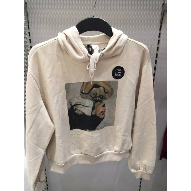 ariana grande black hoodie h&m