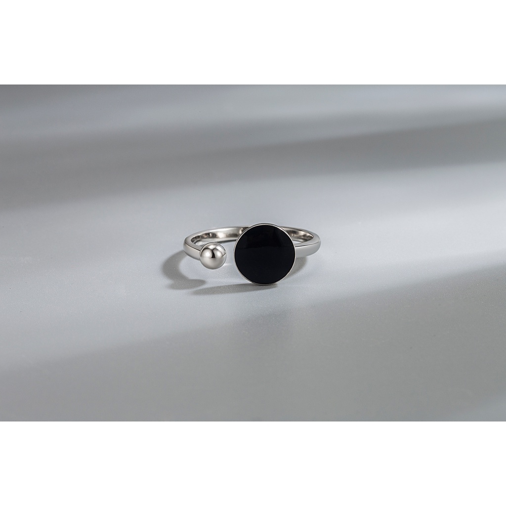 cincin perak 925 cincin asli untuk wanita Cincin bisa disesuaikan Black cake Fashion Jewelry/cincin perak