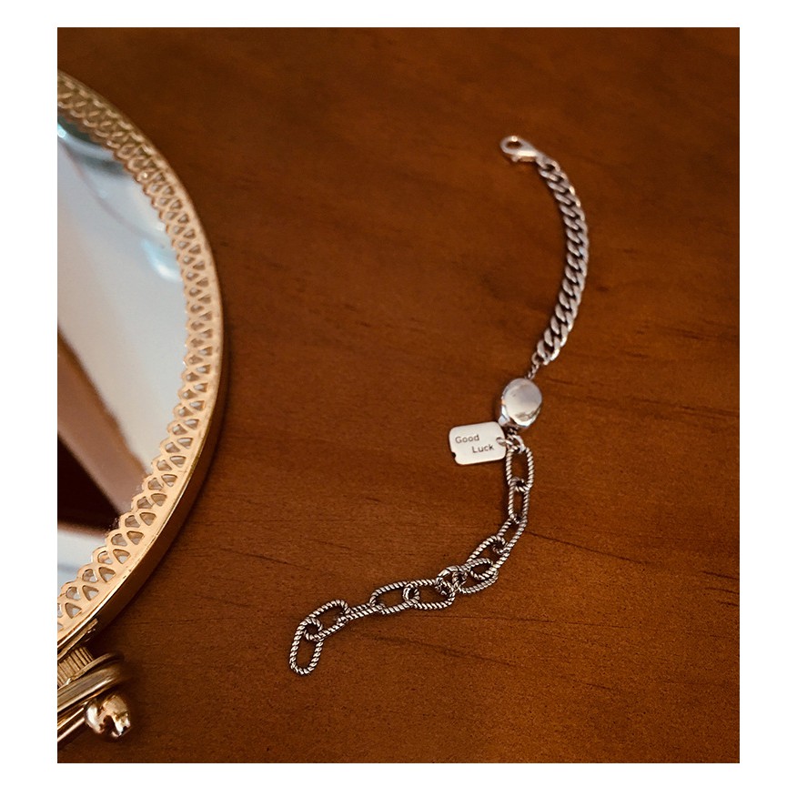 925 perak sterling untuk wanita gelang fashion perhiasan Korea beruntung