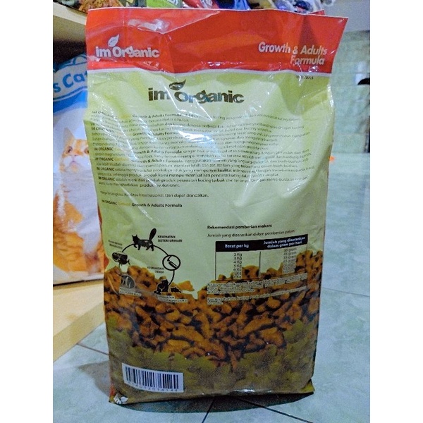 EKSPEDISI MAKANAN KUCING IM ORGANIC GROWTH &amp; ADULT FORMULA  7,5kg