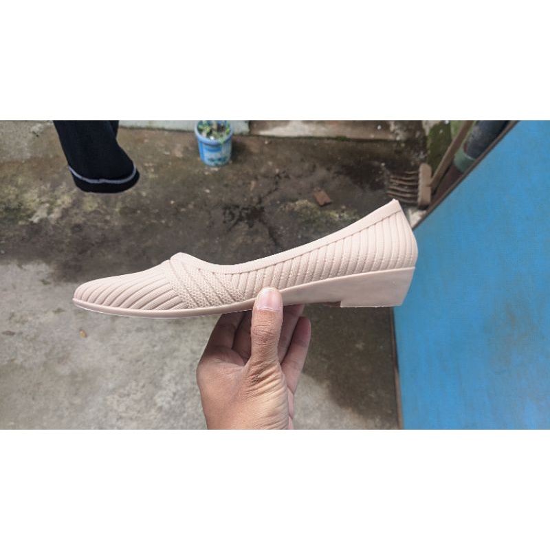 Flatshoes karet new era sepatu karet wanita