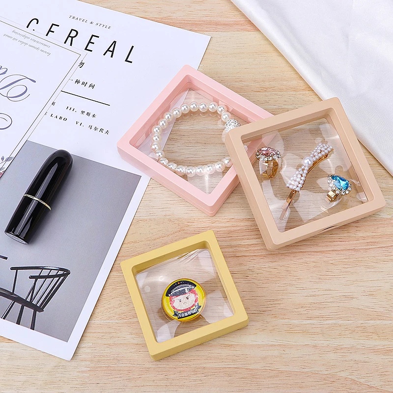 Kotak Penyimpanan Perhiasan Bros / Anting / Cincin / Liontin / Batu Permata / Koin Anti Oksidasi / Debu Bahan Pe Transparan