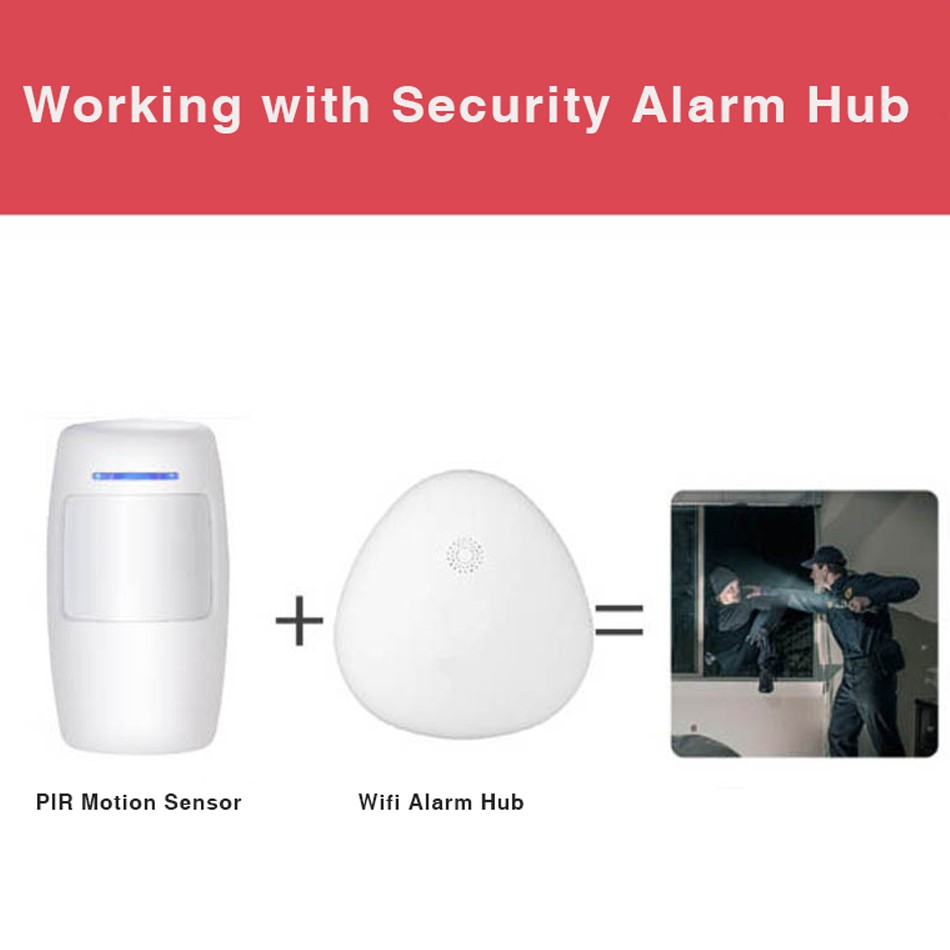 Wireless PIR Sensor Gerak Alarm Bekerja dengan Smart Home Security