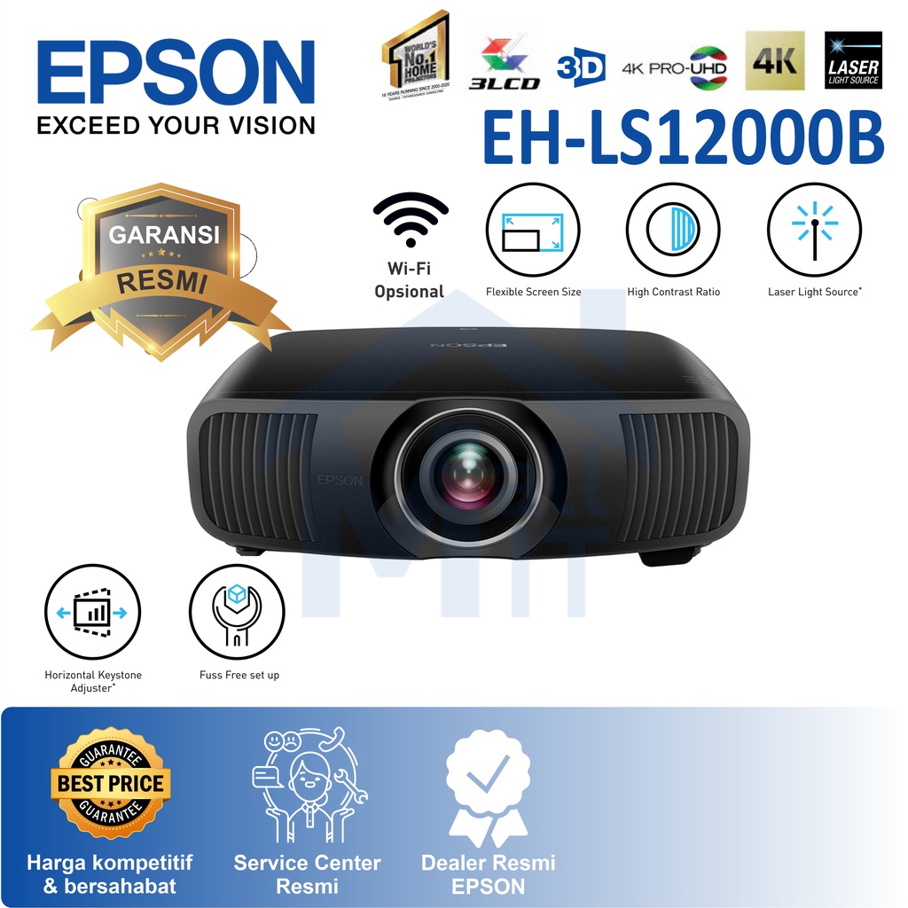 Proyektor EPSON Laser EH-LS12000B EH LS12000B Home Theatre 4K HDR10+