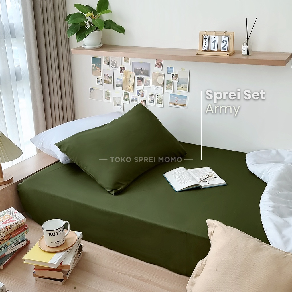 Sprei Set Microtex Polos Seri 01 - Ukuran 90 x 200