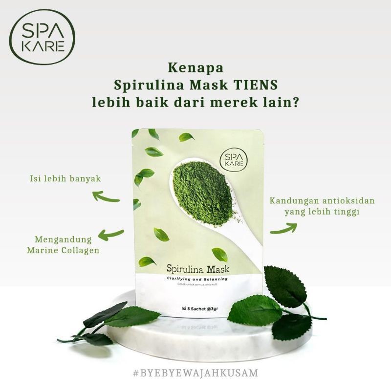 Spakare Spirulina Mask / Masker Spirulina Spakare Tiens