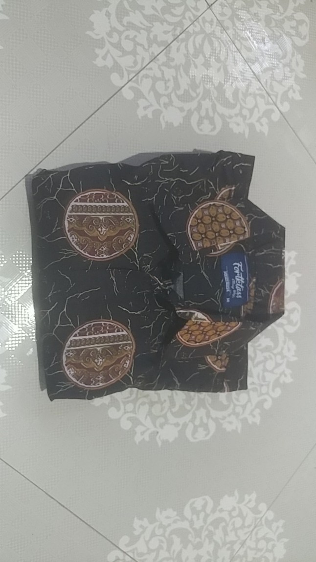 Fortklass Hem Kemeja Batik Pria Mix Lengan Panjang Baju Kerja Formal Kantor Cowok Cowo