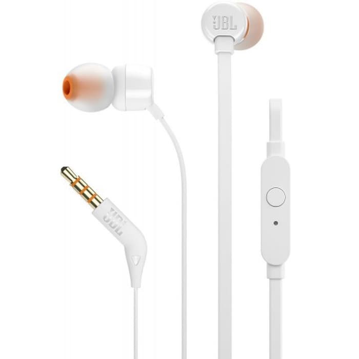 JBL T110 In Ear Headphones With Mic &amp; Flat Cable Original Garansi IMS0